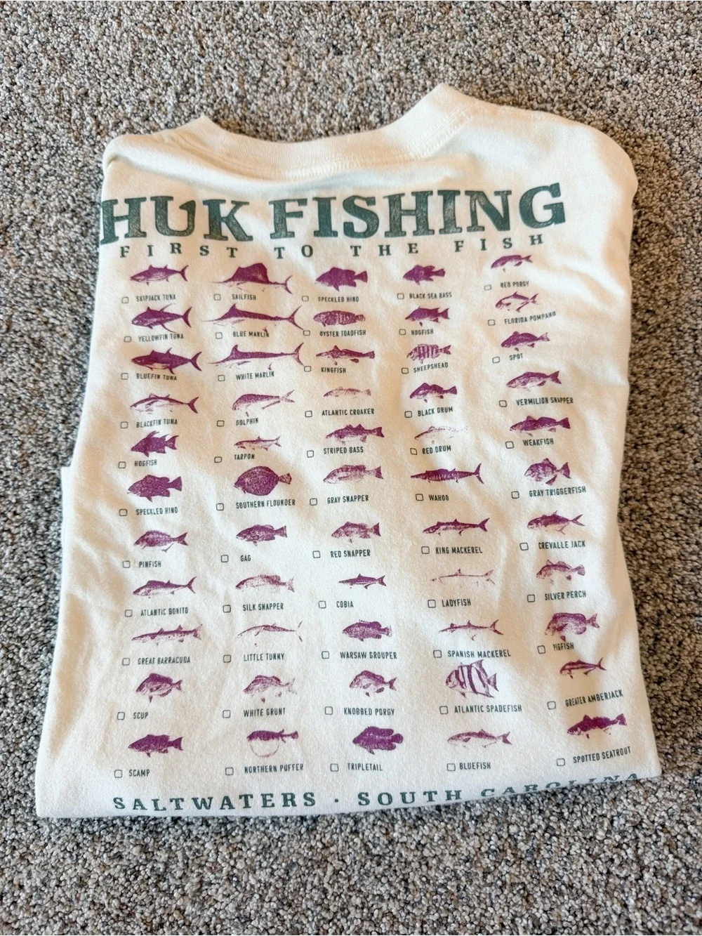 Huk Fishing Cream Long-Sleeve Kids Tee YS